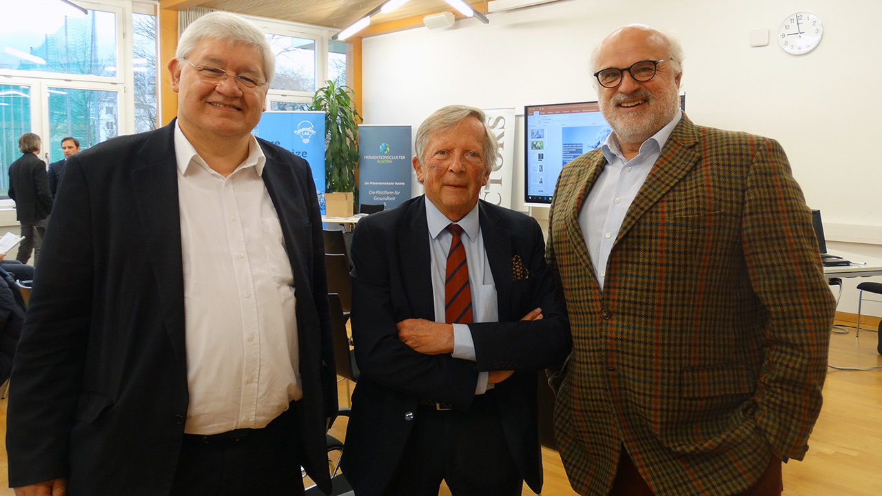 v.l.n.r. Dr. Wolfgang Schinagl (WKO Steiermark), F.K. Daublebsky (Business Doctors), Dr. Viktor Weinrauch (Egomanum)